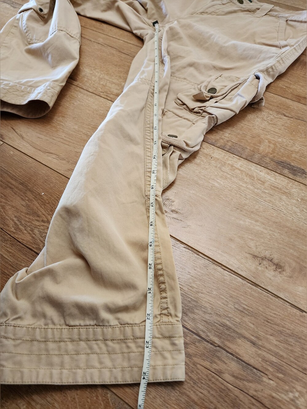 Vintage Ralph Lauren Safari Cargo Paratrooper Pants Size 6 Baggy Utility Cropped - Picture 12 of 13